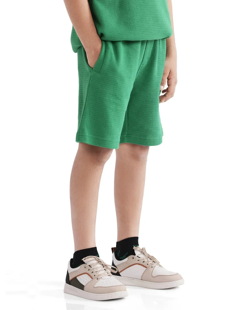 Rare Ones Rare Ones Kids Cole Green Cotton Solid Shorts