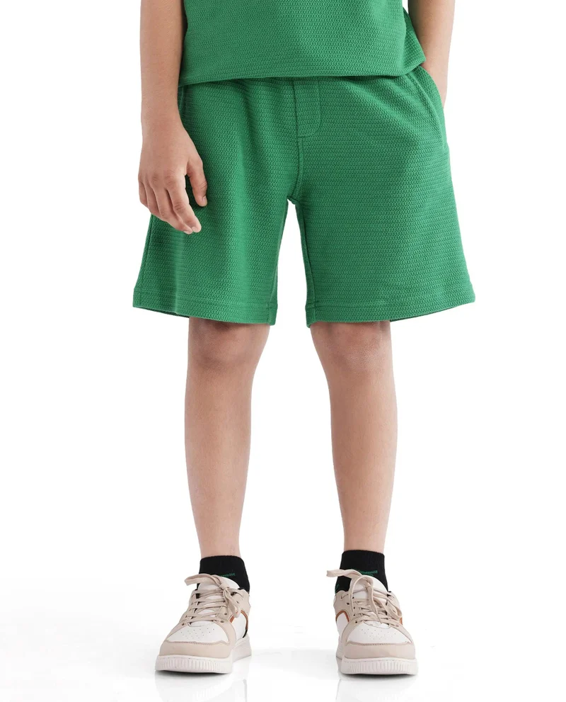 Rare Ones Rare Ones Kids Cole Green Cotton Solid Shorts