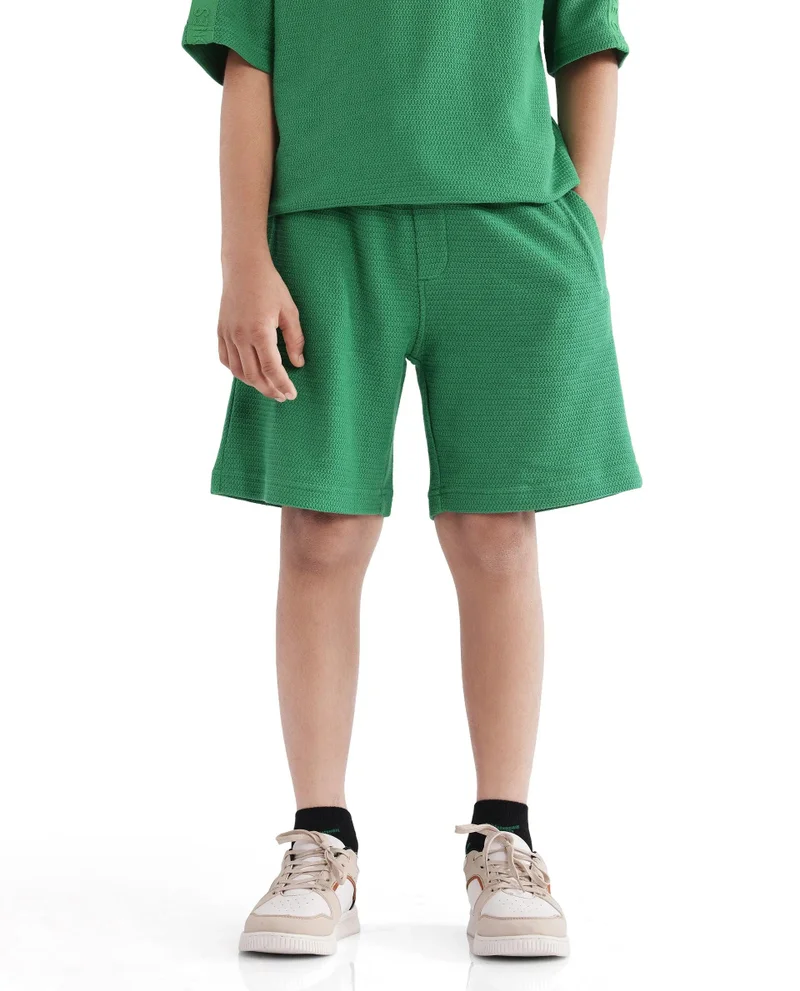 Rare Ones Rare Ones Kids Cole Green Cotton Solid Shorts