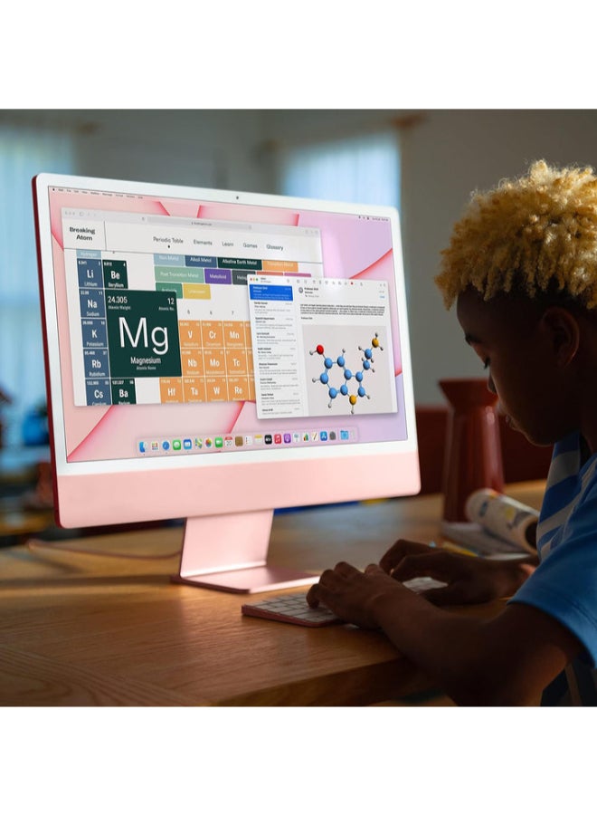 Apple Renewed - iMac AIO With 24-Inch Retina Display,M1 Chip Processor/8GB RAM/256GB SSD With Keyboard And Mouse pink - Image 5
