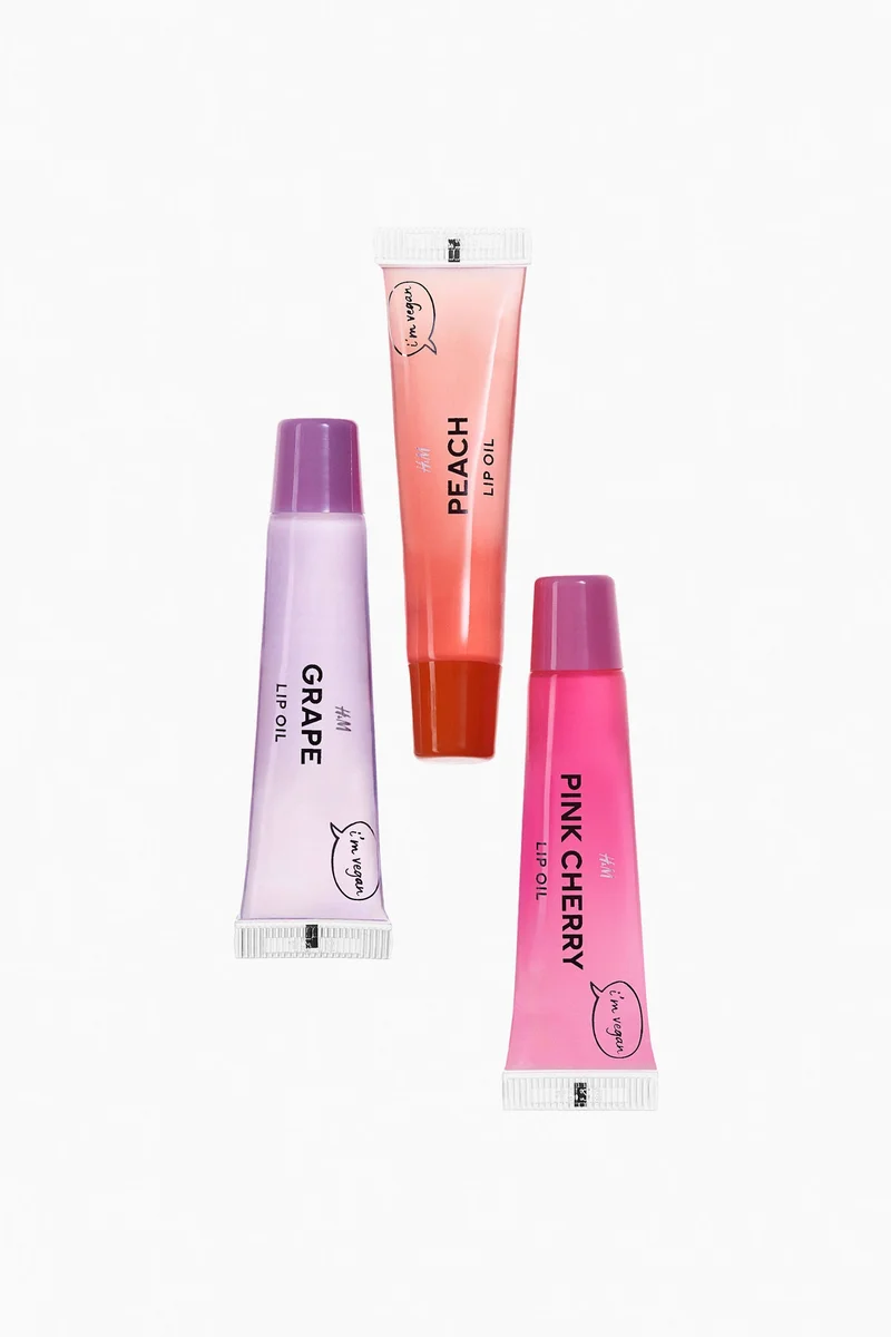 H&M 3-pack lip oil kit