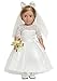 Sweet dolly 18 Inches American Doll Clothes First Communion Gorgeous White Wedding Dress Veil Bouquet Sets Fit 18 Inches Dolls - Image 2