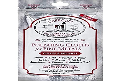 Cape Cod Polish Co Metal Polishing Cloths Foil Pouch 053oz Stainless Steel