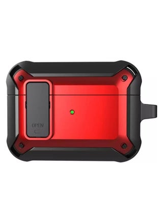غطاء حافظة متوافق مع Airpods Pro الجيل الثاني من Printme مع قفل، حافظة AirPod Pro 2 ذات درع عسكري مع سلسلة مفاتيح، حافظة واقية مضادة للصدمات لجهاز Air Pod Pro 2nd Gen 2022 (أسود وأحمر) - pzsku/ZD56F9EC9ECFACC82AB28Z/45/_/1707922887/04c43b0f-1eb5-416c-922e-ee41f938234f