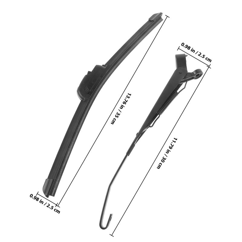 Universal Manual Windshield Wiper Kit 30 35 Inch Blade Hand Operated for UTV Golf Cart Motorcycle Outdoor Use - Image 2