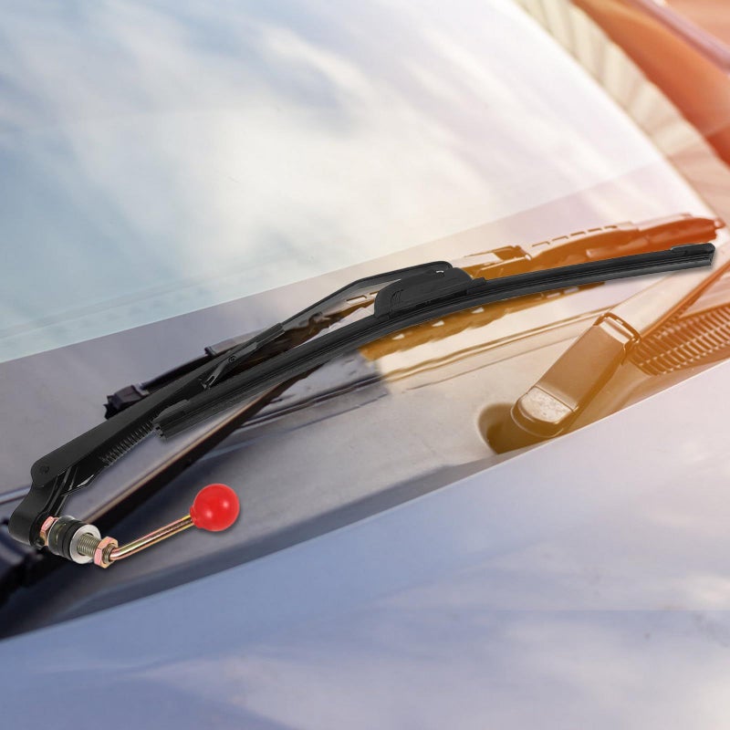 Universal Manual Windshield Wiper Kit 30 35 Inch Blade Hand Operated for UTV Golf Cart Motorcycle Outdoor Use - Image 4