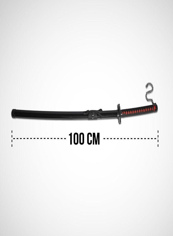 Offo سيف كاتانا نيون LED لشخصية إيتشيغو زانغيتسو من أنمي بليتش - سيف أنمي مضيء بالحجم الطبيعي بطول 100 سم، مثالي للعب الأدوار والعرض والتدريب - هدية رائعة للمعجبين والأطفال والمراهقين وهواة جمع المقتنيات - Image 5