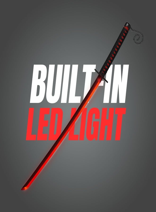 Offo سيف كاتانا نيون LED لشخصية إيتشيغو زانغيتسو من أنمي بليتش - سيف أنمي مضيء بالحجم الطبيعي بطول 100 سم، مثالي للعب الأدوار والعرض والتدريب - هدية رائعة للمعجبين والأطفال والمراهقين وهواة جمع المقتنيات - Image 2