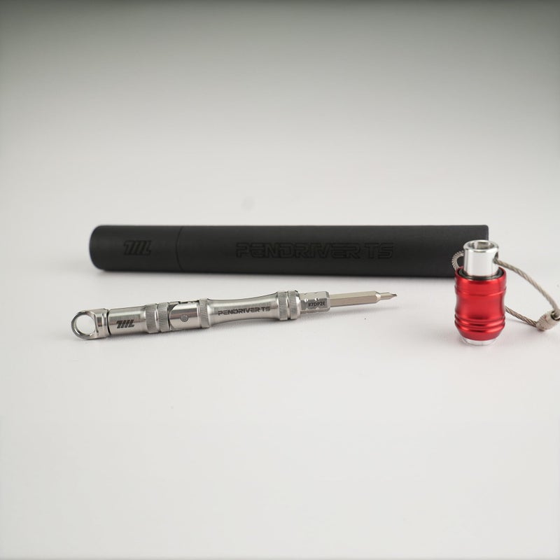 711L Pen Driver TS - Compact EDC Bit Driver with Foldable L-Handle and Lanyard Hole Cap | Compatible with 4mm Bits & 1/4" Double-Ended Bits | 7DP2E - Image 4