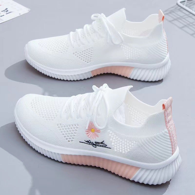 A Generation Of Hair Fly Woven Casual Shoes Fashion Sports Women'S Shoes Korean Version Of Joker Shoes Children Women'S Shoes - Image 1