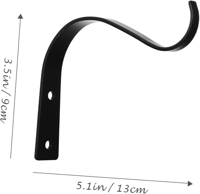 VICASKY 2 Pack Metal Wall Hooks For Hanging Plant Baskets Outdoor Decor Easy Install Rust Resistant - Image 3