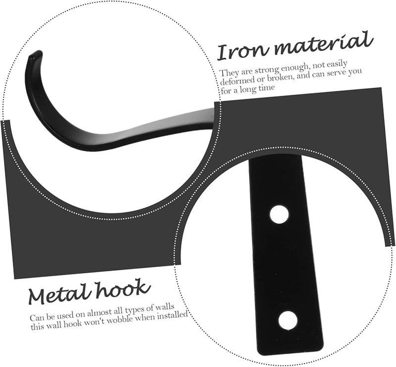 VICASKY 2 Pack Metal Wall Hooks For Hanging Plant Baskets Outdoor Decor Easy Install Rust Resistant - Image 5