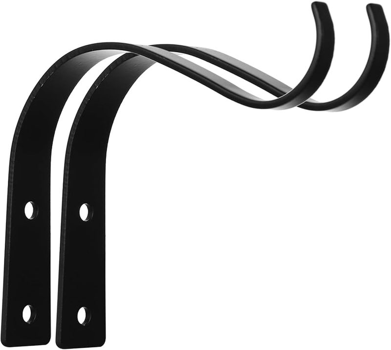 VICASKY 2 Pack Metal Wall Hooks For Hanging Plant Baskets Outdoor Decor Easy Install Rust Resistant - Image 2