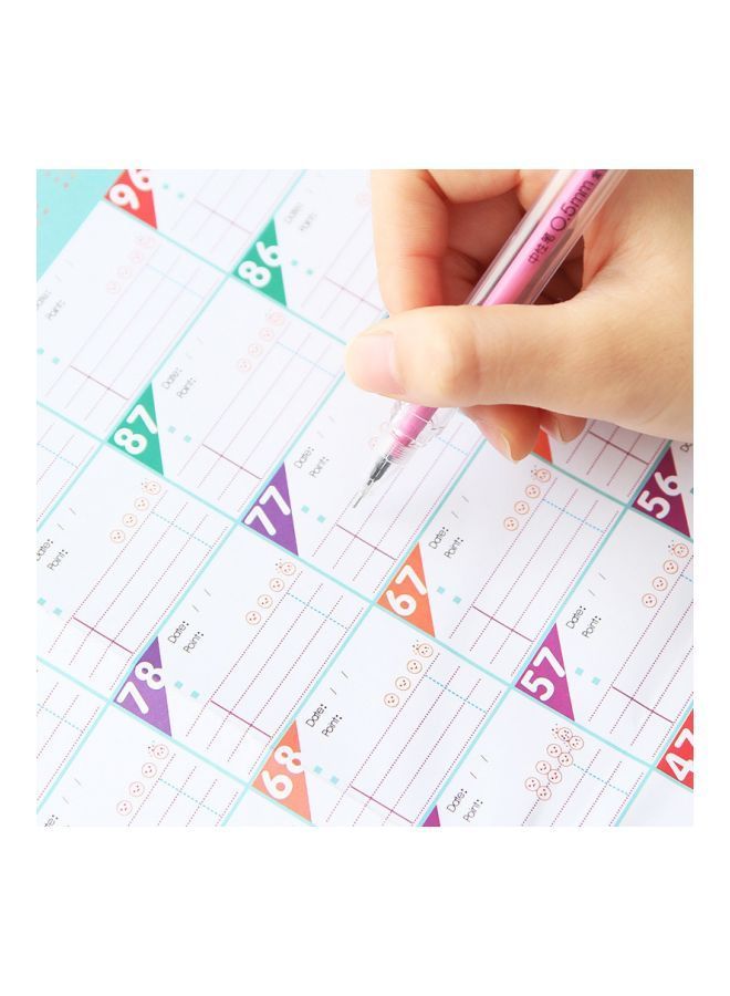 نيبمينينت 10 قطع من مُخطط التقويم للعد التنازلي ل 100 يوم أزرق/أبيض/أحمر - Image 5