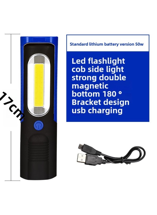 Loquat Super Bright Work Light Auto Repair Repair Light Led Magnetic Strong Light Car Repair Car Repair Lighting Flashlight Charging-Product Specifications:Standard Version 50w Single Magnet Adsorption 180 - Image 1