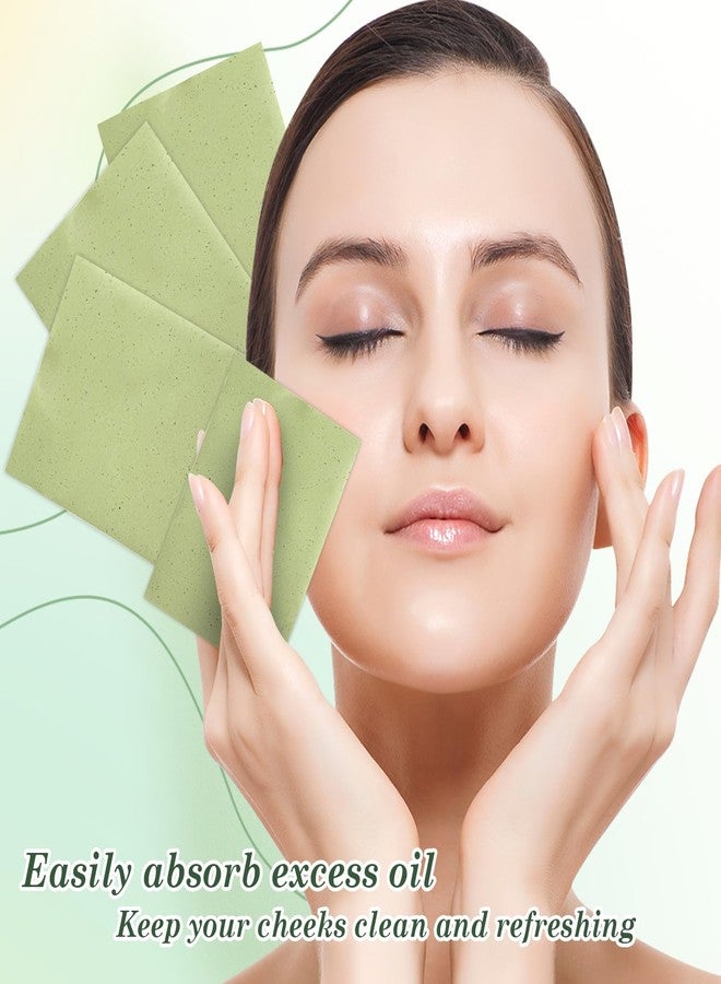 إيكيند عبوات بديلة مناديل امتصاص الزيوت من إيكيند، وسادات مكياج للتحكم في لمعان الوجه للرجال والنساء، مناديل محمولة لامتصاص الزيوت للبشرة الدهنية (160 ورقة، أخضر) - Image 5