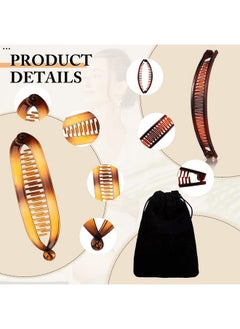 Chuangdi 12 Pieces Fishtail Hair Clips Classic Clincher Combs Large Double Banana Ponytail Holder For Women 4 Styles  - Image 3