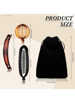 Chuangdi 12 Pieces Fishtail Hair Clips Classic Clincher Combs Large Double Banana Ponytail Holder For Women 4 Styles  - Image 4
