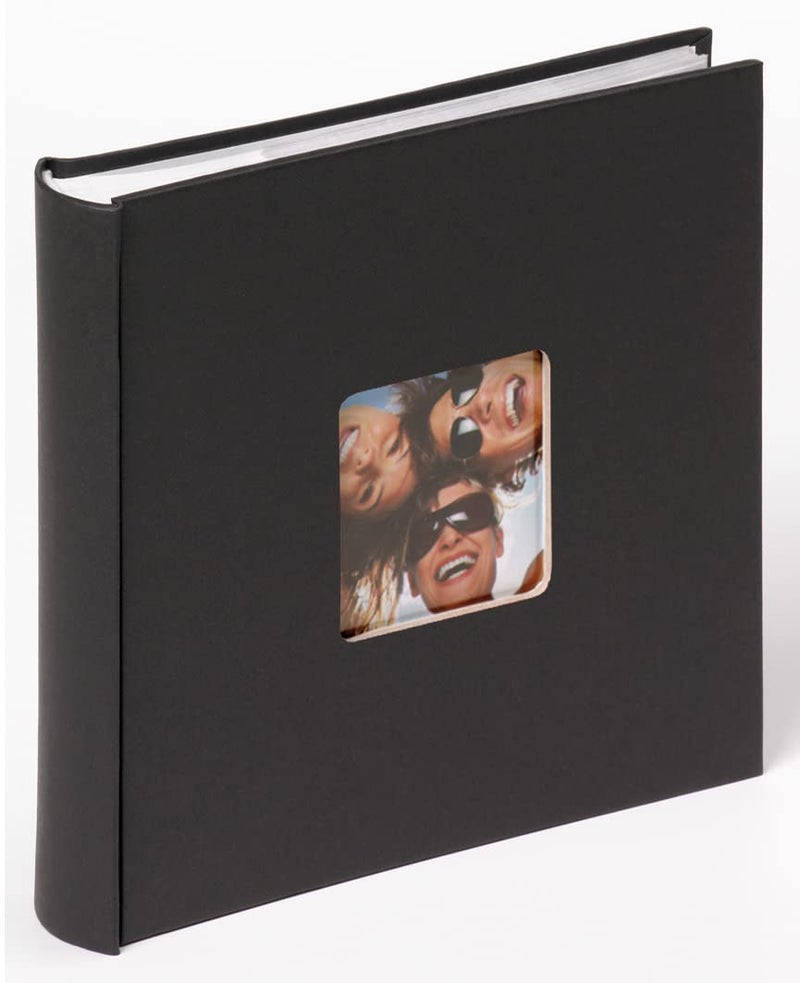 walther Design Photo Album Black 200 Photos 13 x 18 cm Memo Album with Punched Cover Fun ME116B