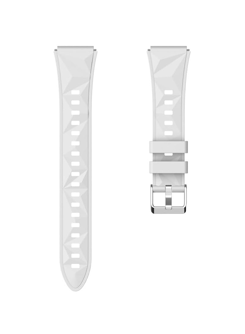 18MM Strap for Huawei Watch GT5 Pro 42mm/GT5 41mm/GT4 41mm,Silicone Watchband Replacement Bracelet,White - Image 4
