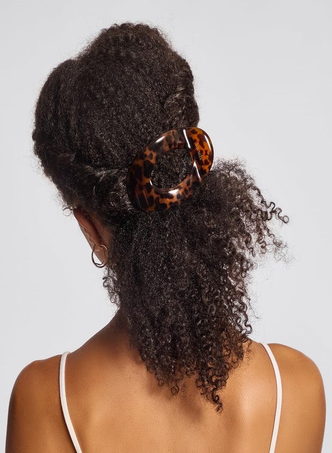 Kitsch Small Flat Claw Clips for Women - Stylish Flat Hair Clips for Women, Strong Hold for Thick & Fine Hair | Non-Slip for Secure, Comfortable All-Day Wear -Tortoise Design - Image 5