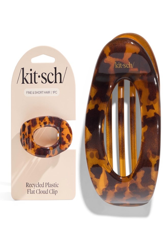 Kitsch Small Flat Claw Clips for Women - Stylish Flat Hair Clips for Women, Strong Hold for Thick & Fine Hair | Non-Slip for Secure, Comfortable All-Day Wear -Tortoise Design - Image 2