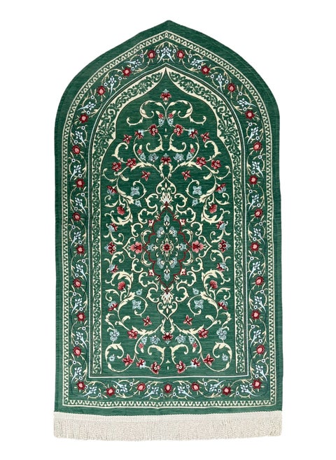 Chenille Prayer Mat Quilted And Filled With Thermal Sponge And Sewn In The Shape Of A Mihrab In An Innovative And Modern Way With A Soft Texture And Consistent Colors Size 120X65 Cm