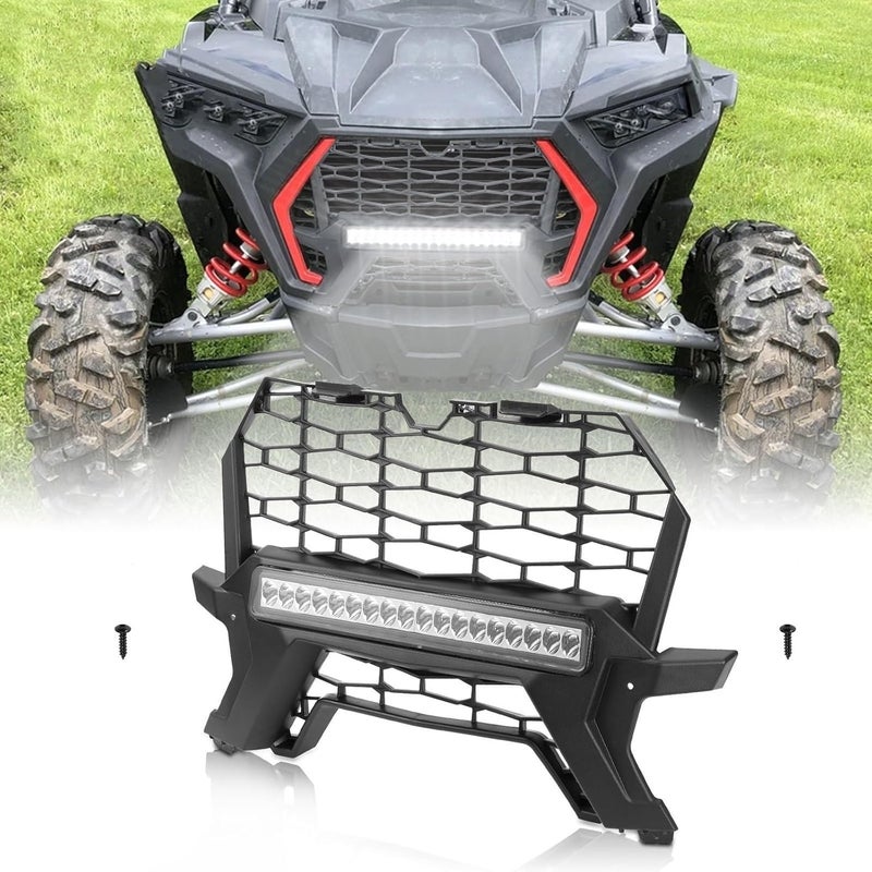 Yurefax RZR UTV Front Lower Mesh Grill with LED Light - Image 1