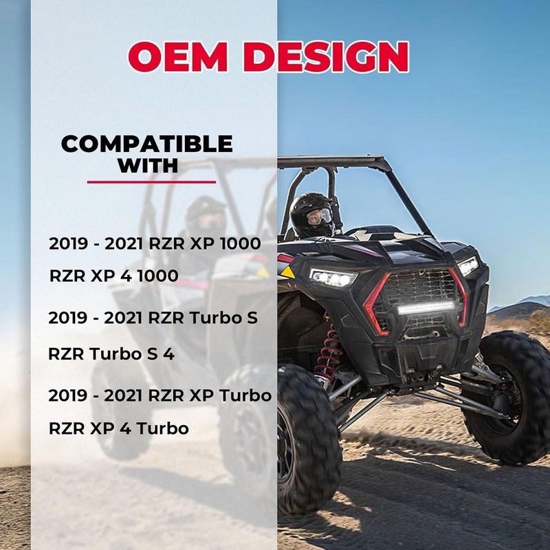 Yurefax RZR UTV Front Lower Mesh Grill with LED Light - Image 5