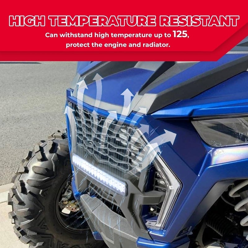 Yurefax RZR UTV Front Lower Mesh Grill with LED Light - Image 3