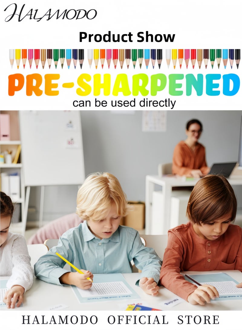 HALAMODO 24PCS Colored Pencils Colored Pencil Sets Vibrant Colored Pencils Multiple Color Pencil Set Drawing Pencils for Sketch & Arts & Coloring Books Art Classroom Supplies - Image 3
