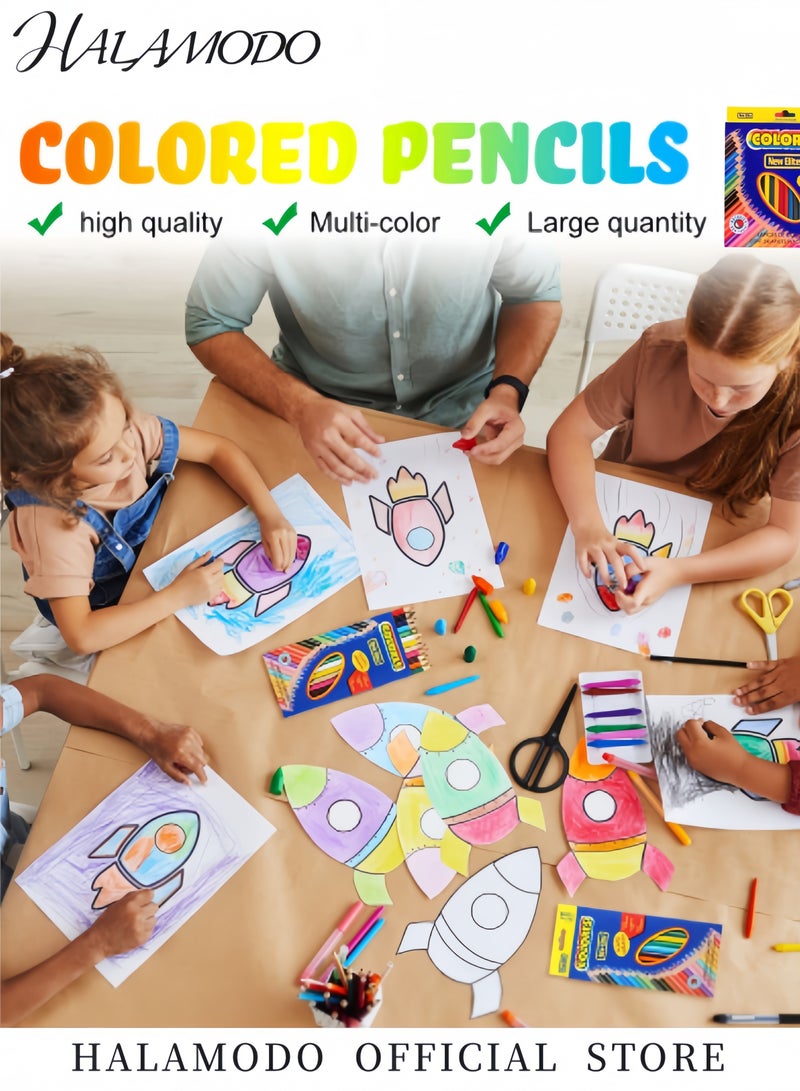 HALAMODO 24PCS Colored Pencils Colored Pencil Sets Vibrant Colored Pencils Multiple Color Pencil Set Drawing Pencils for Sketch & Arts & Coloring Books Art Classroom Supplies - Image 5