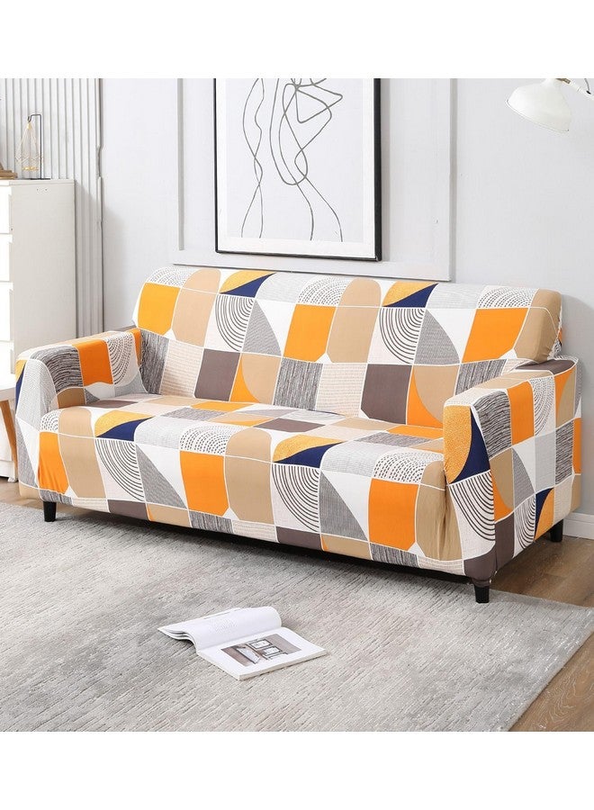 Furshine® Sofa Cover 3 Seater and 2 Seater Fully Covered Universal 5 Seater Sofa Cover Non-Slip Sticky Elastic Stretchable Sofa Set Slipcover Protector for (Square Abstract, Five Seater(3+1+1)) - Image 4