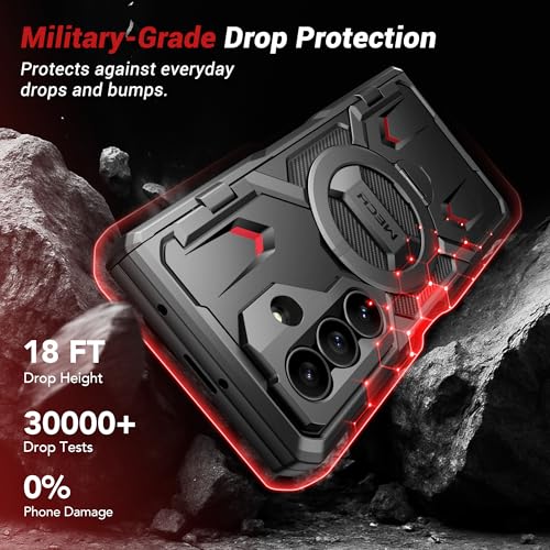 TONGATE 360° Spin Magnetic Stand for Z Fold 7 Case with Privacy Screen Protector, [Compatible with Magsafe] [Anti Spy] [360° Ring Holder]Full-Body Shockproof Case for Samsung Galaxy Z Fold 7, TiBlack - Image 5