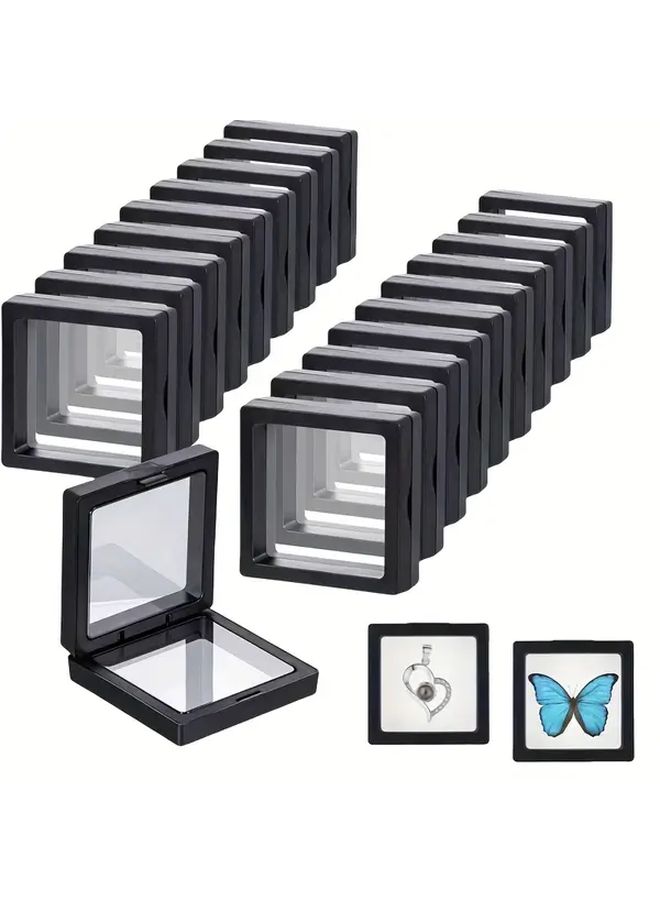 20pcs Plastic Jewelry Display Boxes 3D Floating Frame For Home Decor Beading - Image 1