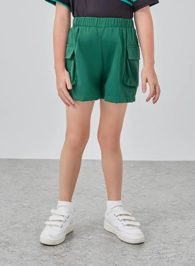 Take Two Take Two Striped T-Shirt and Cargo Shorts Set