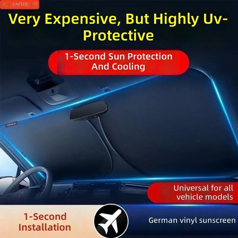 Cafele Summer Car Sunshade - Front Windshield UV Protection & Heat Insulation - Image 5