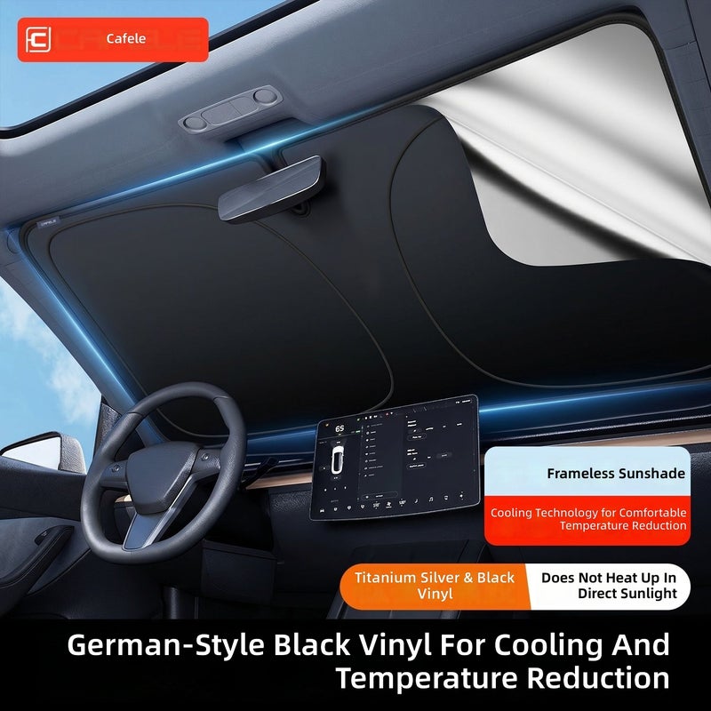 Cafele Summer Car Sunshade - Front Windshield UV Protection & Heat Insulation - Image 4
