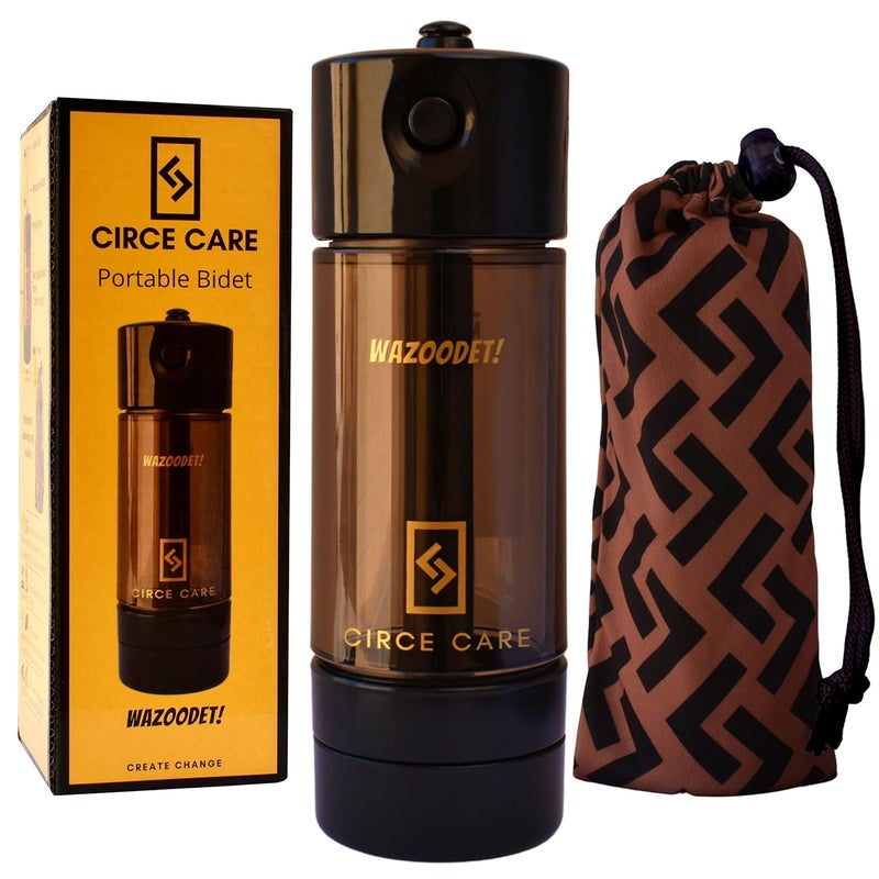 CIRCE CARE Portable Jet Spray for Travel with Pressure Pump No Battery No Squeezing Travel Friendly Handheld Bidet Spray Travel Toilet Essentials for Baby Wash Outdoor Camping Personal Hygiene - Image 1