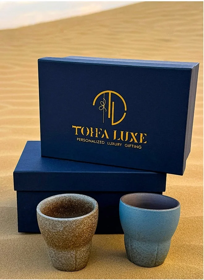 Tohfa Luxe TohfaLuxe Gradir Ceramic Cup - Set of 2 in a Gift Box