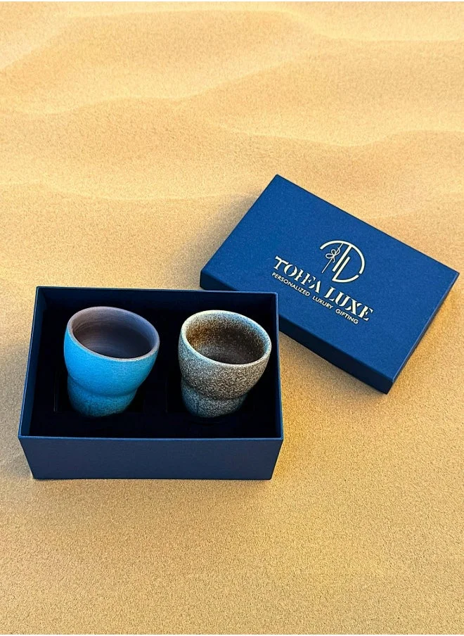 Tohfa Luxe TohfaLuxe Gradir Ceramic Cup - Set of 2 in a Gift Box