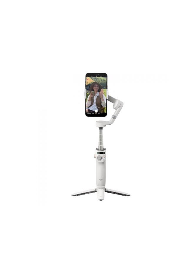 dji - DJI Osmo Mobile 6 Gimbal Stabilizer for Smartphones Platinum Gray, 3-Axis Stabilization, Built-in Extension Rod, Object Tracking, Foldable, YouTube TikTok Vlogging Bundle with Deco Gear Accessory Kit - Image 1