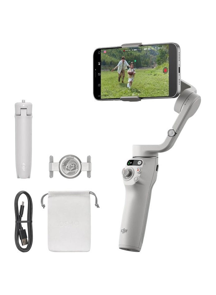 dji - DJI Osmo Mobile 6 Gimbal Stabilizer for Smartphones Platinum Gray, 3-Axis Stabilization, Built-in Extension Rod, Object Tracking, Foldable, YouTube TikTok Vlogging Bundle with Deco Gear Accessory Kit - Image 1