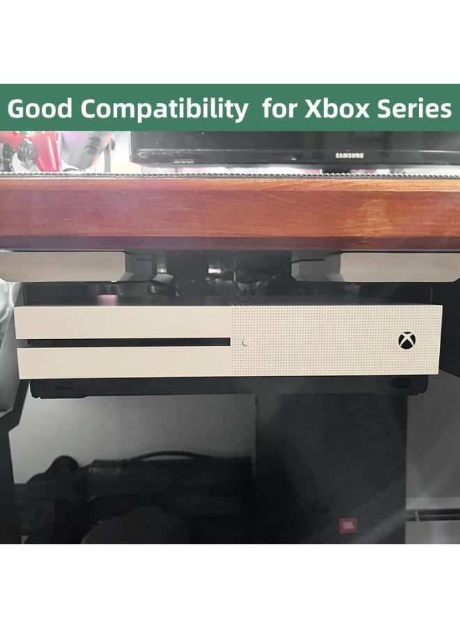 Under Desk Storage Mount - Universal Metal Holder for Xbox Series S, Xbox One S/X, Xbox 360 & Mini PCs - Image 2