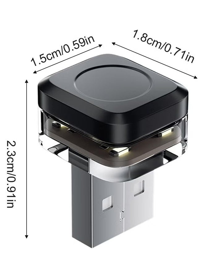 4 قطع أضواء USB LED للسيارة | أضواء داخلية للسيارة | إضاءة داخلية للسيارة USB | أضواء LED للسيارة الداخلية اللاسلكية | ضوء ليلي متعدد الألوان إضاءة داخلية لجميع السيارات والمنزل - Image 5
