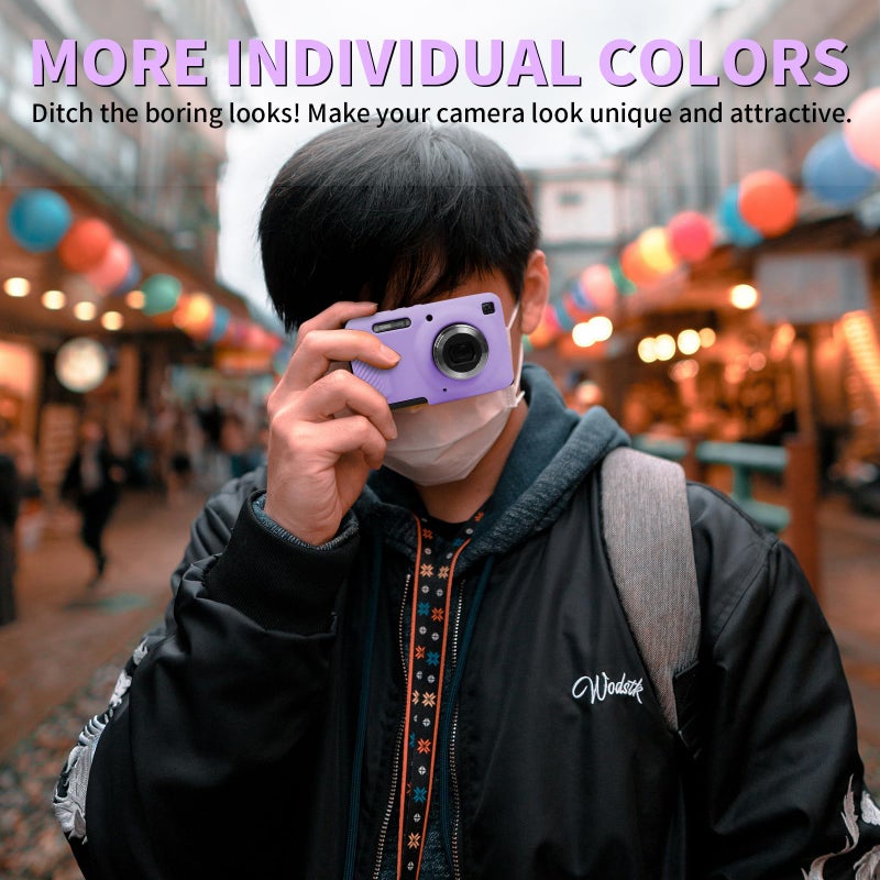 Easy Hood Camera Case for Kodak PIXPRO FZ55  Soft Silicone Protective Skin Cover  Anti-Scratch Lightweight Slim Camera Carrying Case  FZ55 Accessories for Travel(Purple) - Image 3