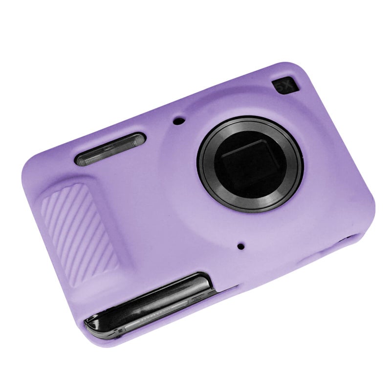 Easy Hood Camera Case for Kodak PIXPRO FZ55  Soft Silicone Protective Skin Cover  Anti-Scratch Lightweight Slim Camera Carrying Case  FZ55 Accessories for Travel(Purple) - Image 1