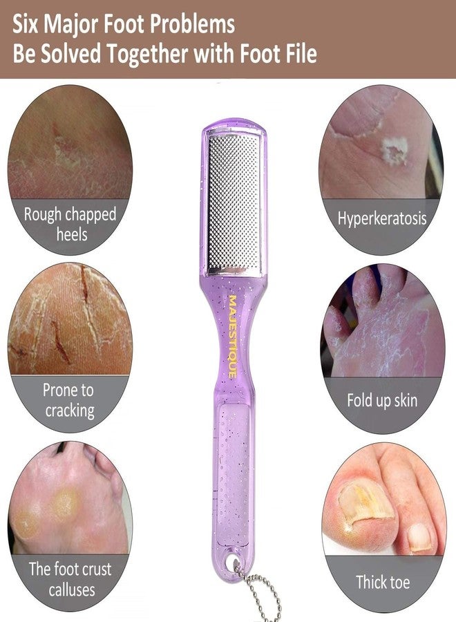Majestique 2 In1 Professional Pedicure and Manicure Rasp Foot Scrubber and Nail File for Cracked Skin Corns Callus Remover for Extra Smooth and Heel Scrubber for Dead Skin, Leg Cleaning Products- 2Pcs - Image 4
