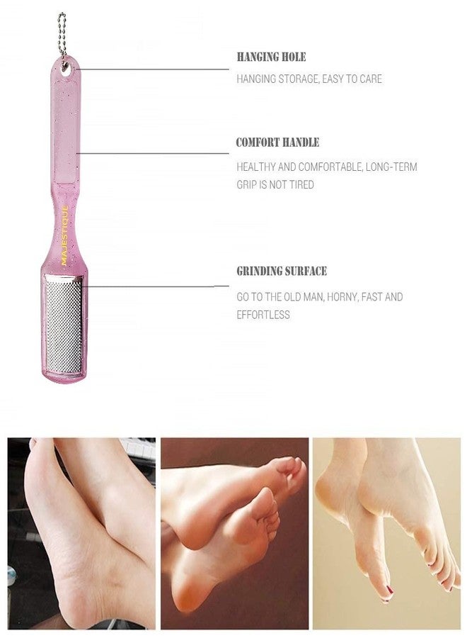 Majestique 2 In1 Professional Pedicure and Manicure Rasp Foot Scrubber and Nail File for Cracked Skin Corns Callus Remover for Extra Smooth and Heel Scrubber for Dead Skin, Leg Cleaning Products- 2Pcs - Image 3