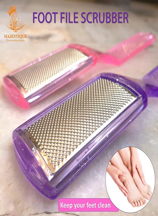 Majestique 2 In1 Professional Pedicure and Manicure Rasp Foot Scrubber and Nail File for Cracked Skin Corns Callus Remover for Extra Smooth and Heel Scrubber for Dead Skin, Leg Cleaning Products- 2Pcs - Image 5